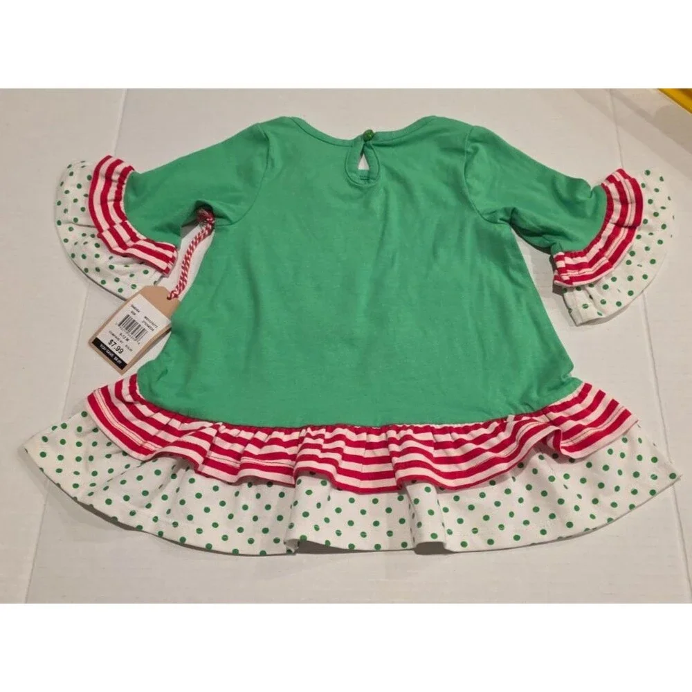 Magical Seasons Christmas Baby Girl Green Dress Size 9-12 Months New with Tags